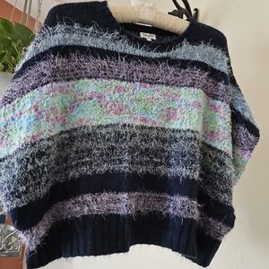 Splendid Fuzzy Multi Colors Sweater Size 10